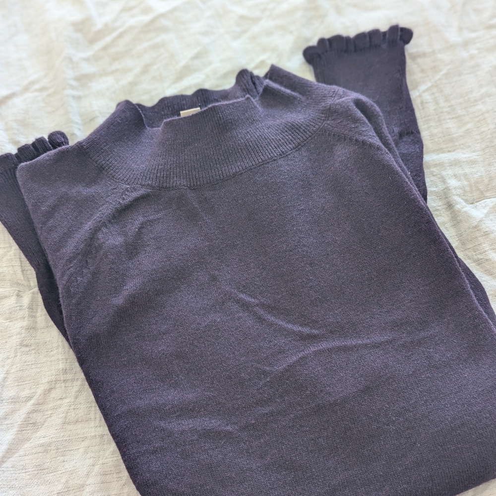 LOFT Cozy Purple Turtleneck Sweater